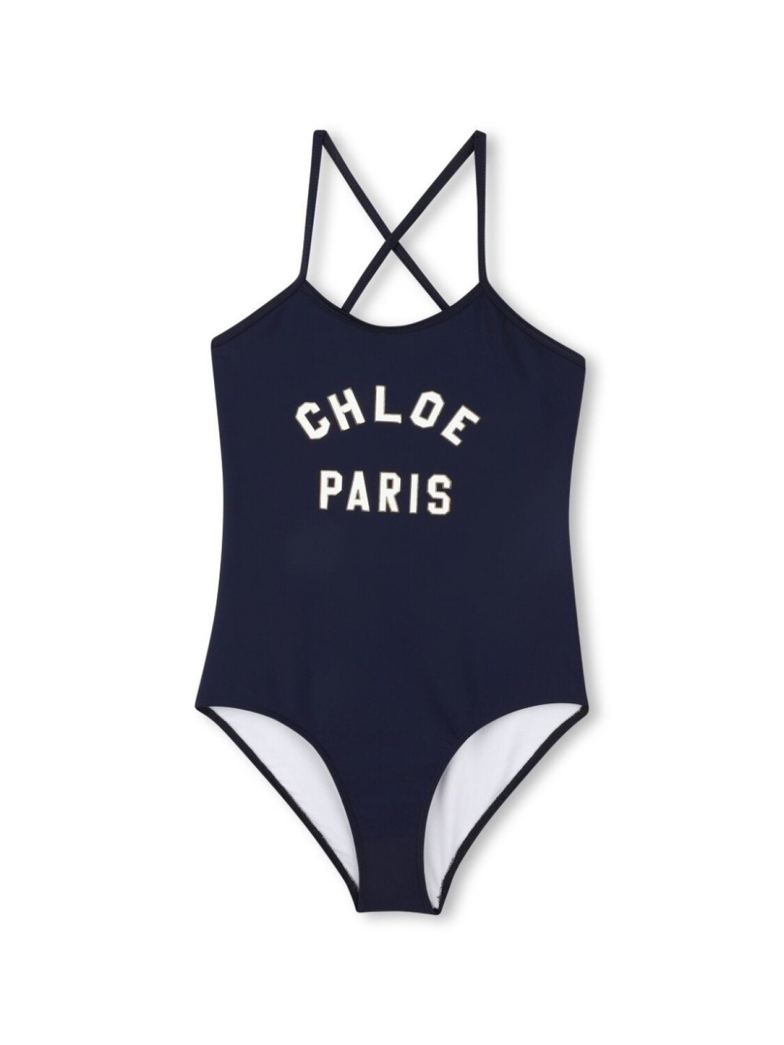 

Chloé Kids купальник с логотипом, синий