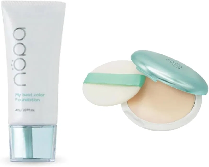 Набор для макияжа Nopa Pressed Powder с пудрой для умывания и замены, бежевый