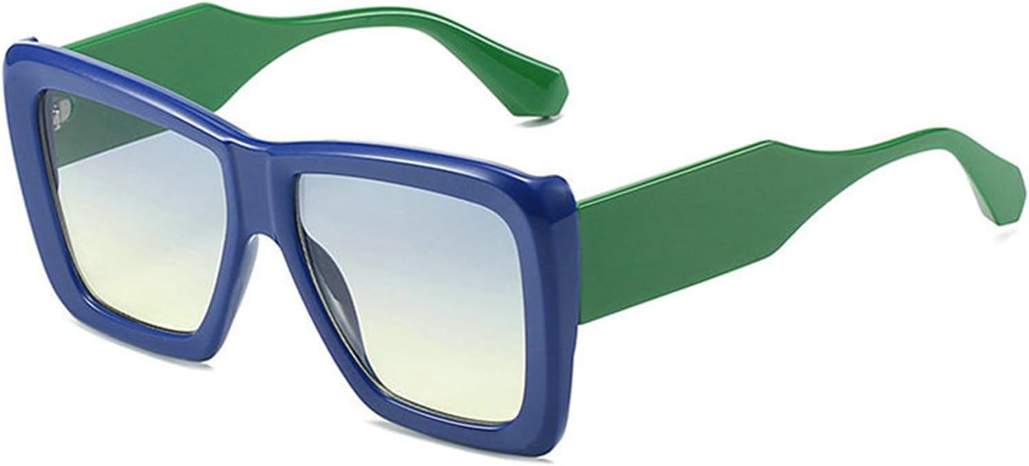 

Прямоугольные солнцезащитные очки большого размера желтого цвета для женщин и мужчин, футуристические прямоугольные очки с плоской верхней частью, цельные очки S68 helena, C4