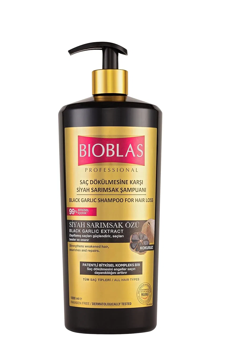 Шампунь Bioblas с черным чесноком против выпадения волос, 1000 мл Bioblas