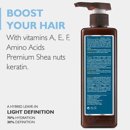 Curl Control Mixed Shea 70-30 несмываемый увлажняющий крем 500 мл 16,9 унций Saryna Key — фото 2