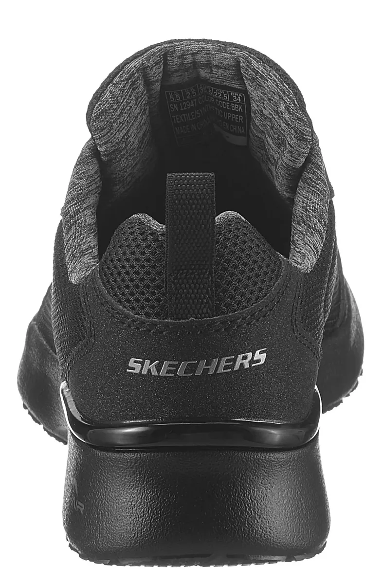 Кроссовки Skechers "Skech-Air Dynamight - Fast Brake", металлический элемент на пятке, повседневная обувь, полуботинки, туфли на шнуровке, черный — фото 2