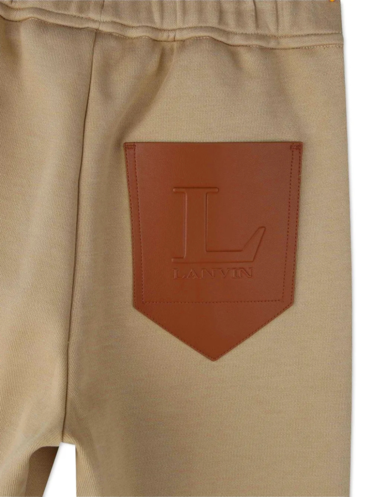 Lanvin Enfant спортивные брюки с кулиской, нейтральный — фото 3