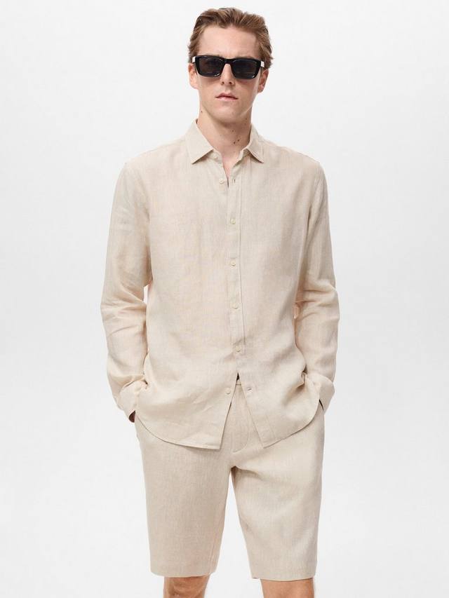 

Рубашка Parrot Linen Regular Fit Mango, Pastel Brown