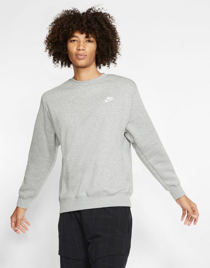 

Серый вересковый свитшот унисекс Nike Club