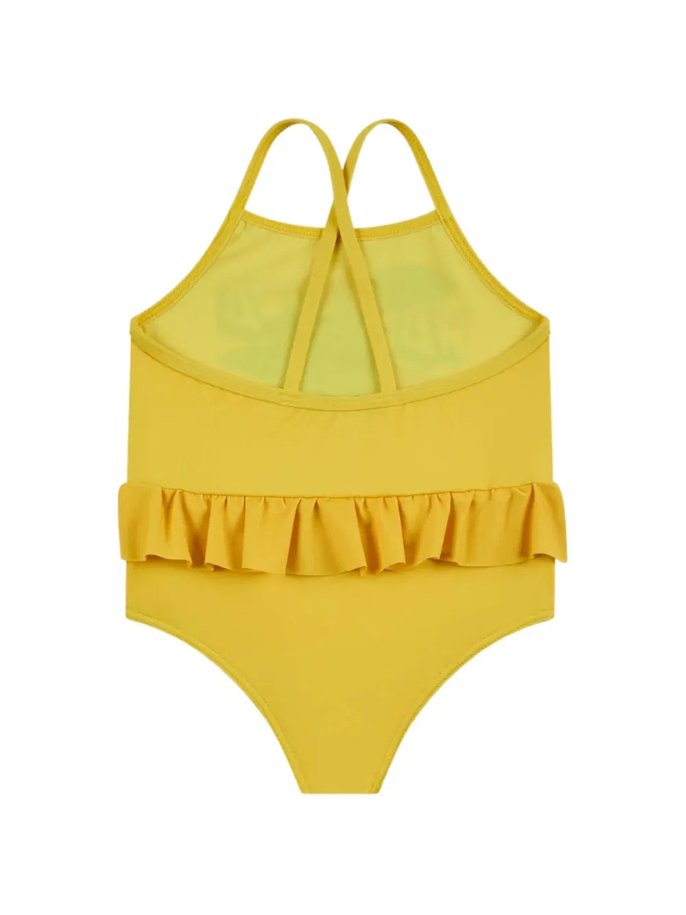 Купальник с оборками и графическим принтом Moschino Kids, желтый — фото 2