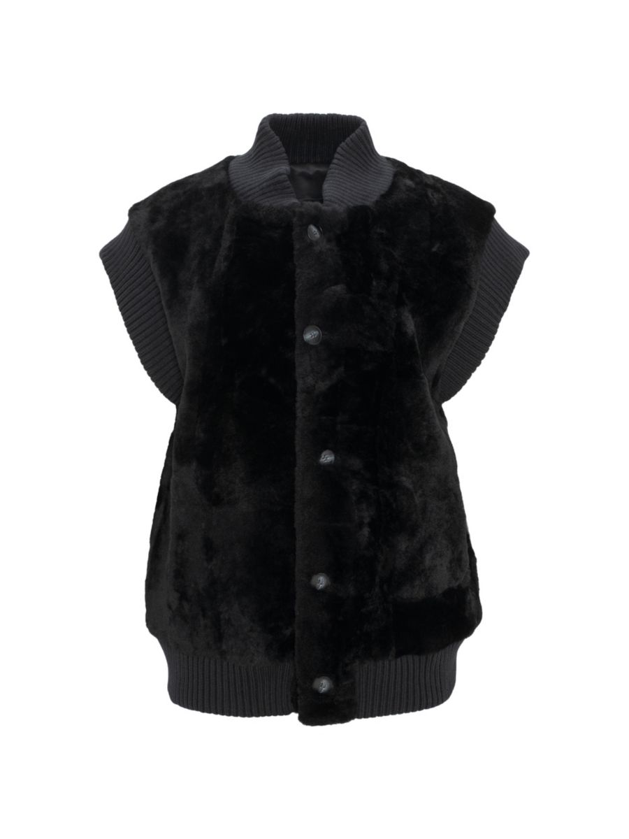 

Жилет из овчины на пуговицах Made For Generations WOLFIE FURS, черный