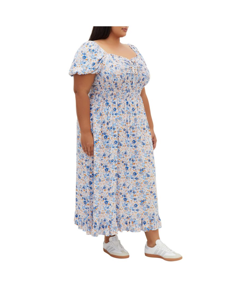 

Платье-миди Emie с принтом больших размеров CITY CHIC, Bluebell