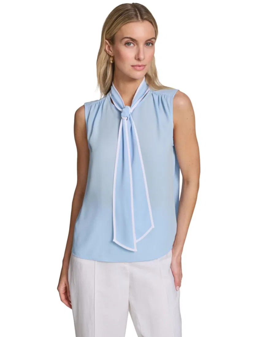 Женская плиссированная блузка без рукавов Calvin Klein, Breeze Multi