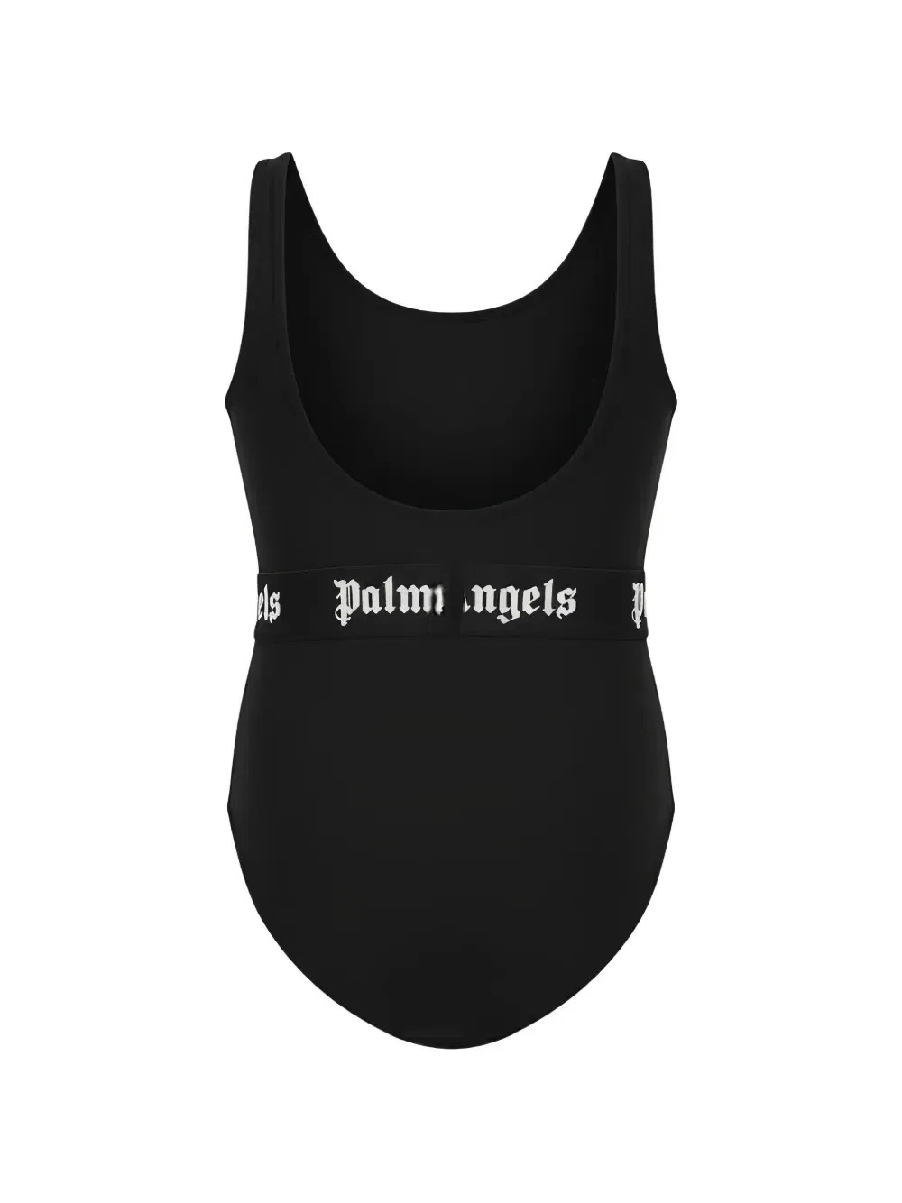 Слитный  купальник с деталями логотипа Palm Angels Kids, черный — фото 2