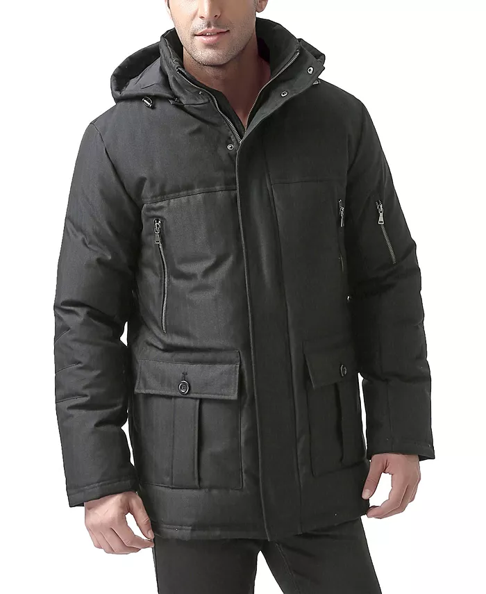 

Мужская утепленная парка с капюшоном Winter Coat MODERM, черный