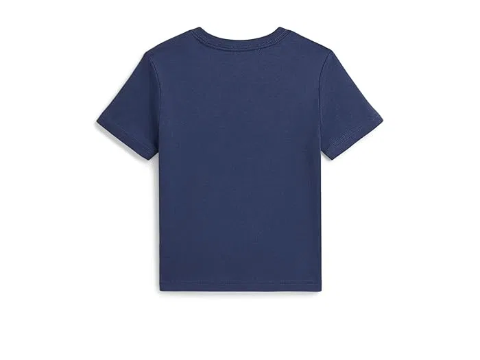 Футболка хлопковая с принтом Cotton Jersey Graphic Tee Polo Ralph Lauren Kids, Light Navy — фото 2
