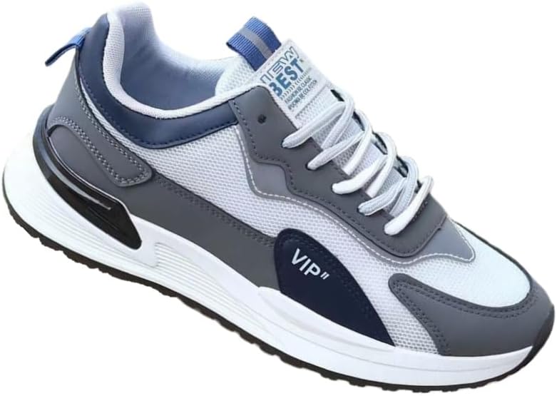 

Мужские спортивные кроссовки - удобные и дышащие, с противоскользящей резиновой подошвой, повседневный стиль на шнуровке, подходит для ежедневного использования на улице Fusecottc, серый