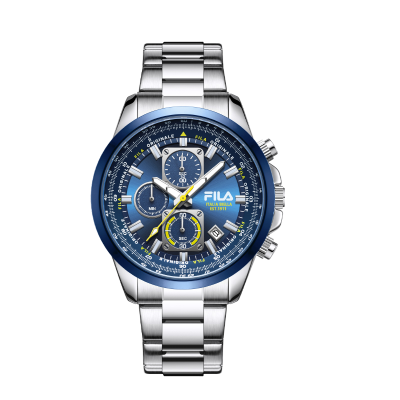 

FILA Часы Quartz Movement Steel Strap Blue Dial Men's Watch, 6644-001 Blue