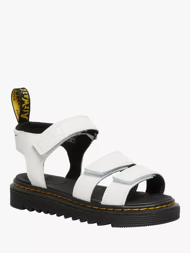 Детские кожаные сандалии Klaire с открытым носком, белые Dr. Martens — фото 2