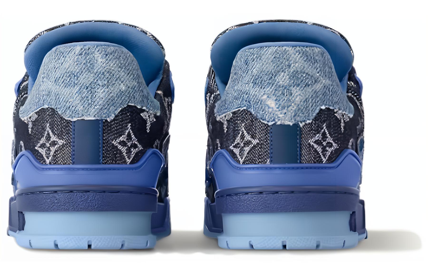 Кроссовки Low Top для скейтбординга мужские синие LOUIS VUITTON — фото 4
