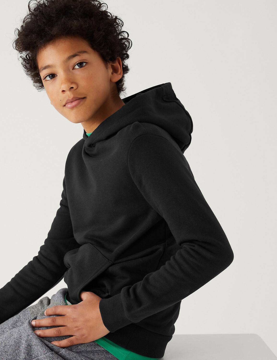 

Толстовка с капюшоном унисекс из хлопка (6–16 лет) Marks & Spencer