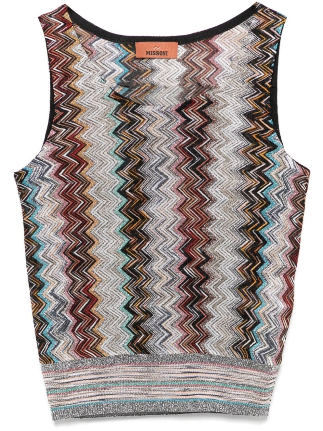 

Топ из ткани ламе с узором зигзаг Missoni, синий