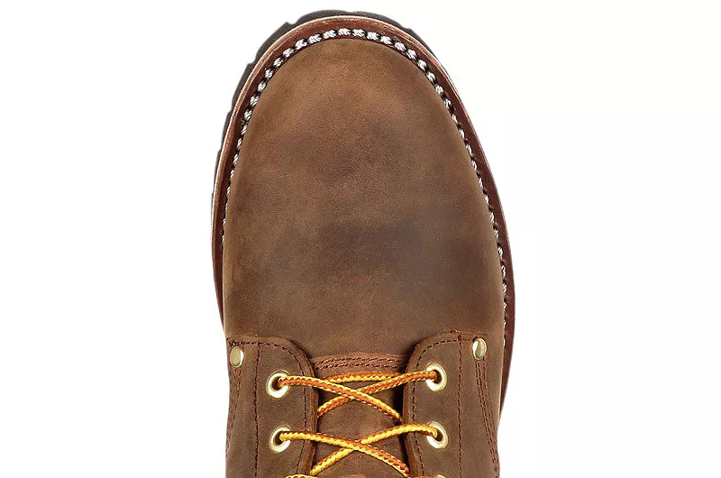 Мужские рабочие ботинки Georgia Boot Logger 400 г, водонепроницаемые, со стальным носком EH Georgia Boots, коричневый — фото 2