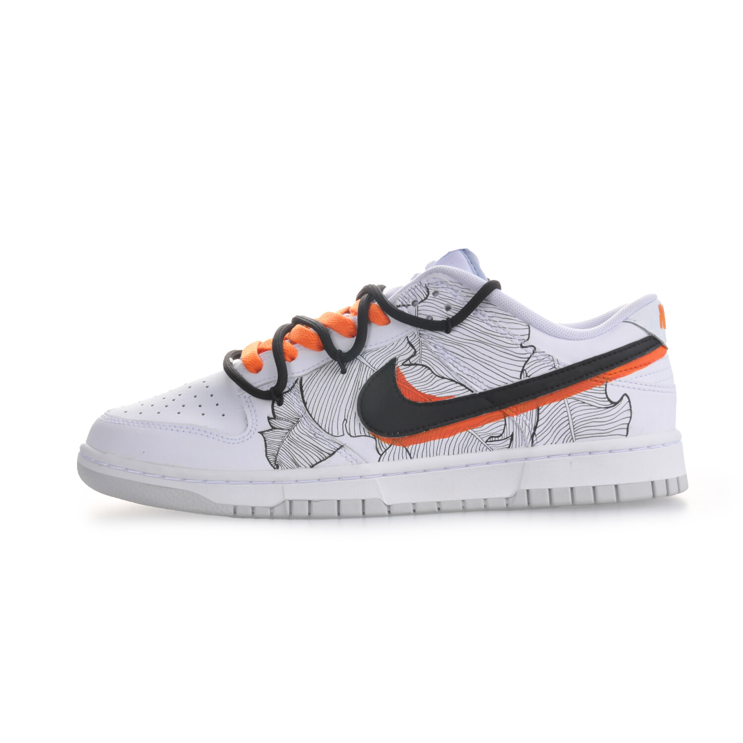 

Кроссовки Nike Dunk Skateboarding Shoes Men Low-top Orange/White/Black, цвет Orange