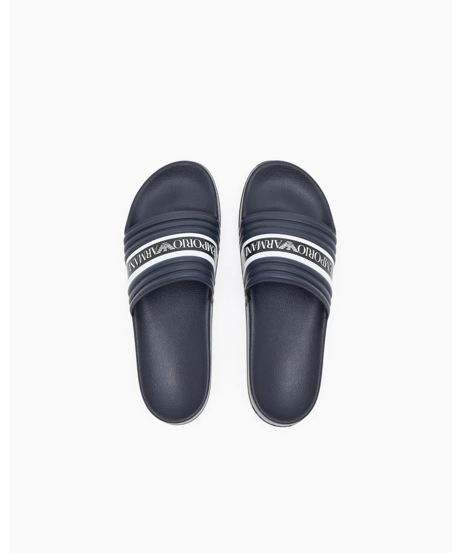 Мужские шлепанцы Emporio Armani из ПВХ с логотипом — фото 3