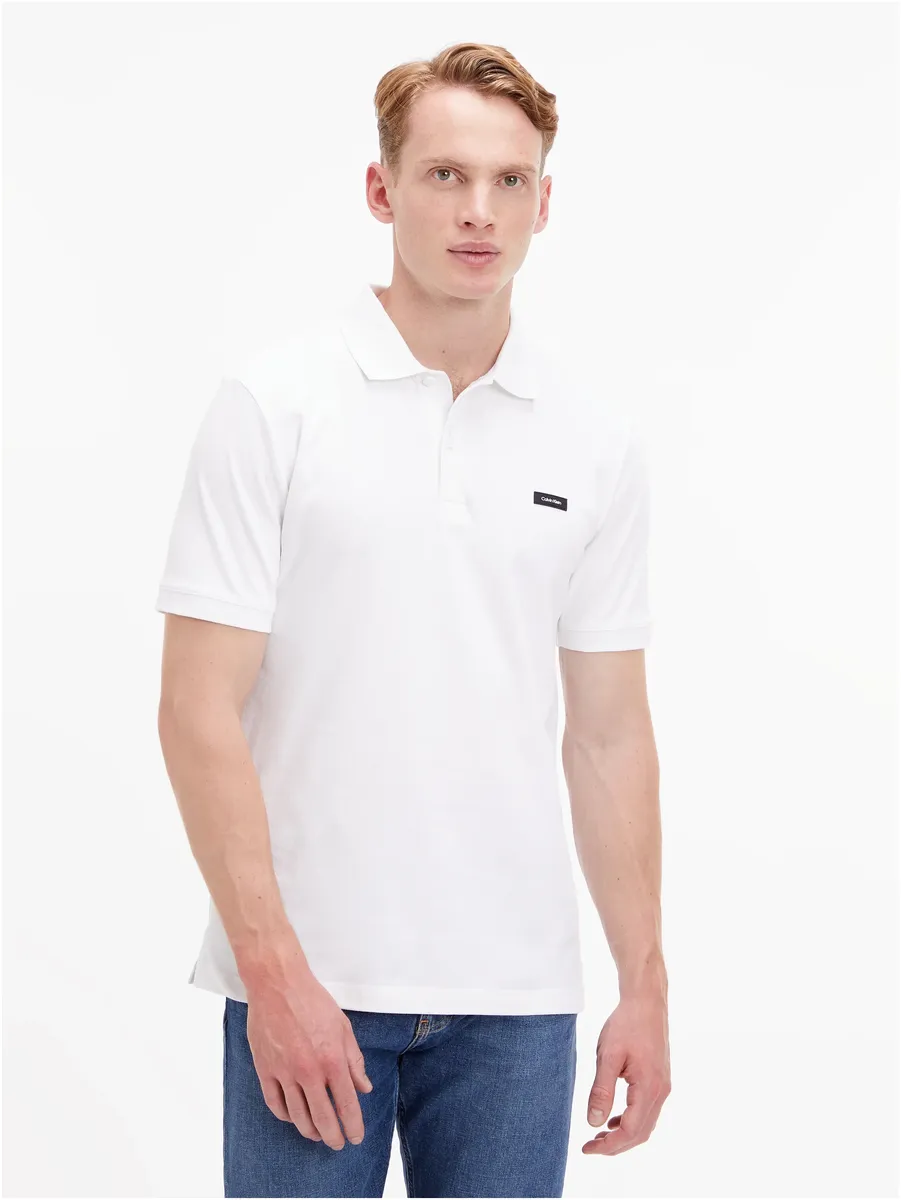 

Рубашка-поло Calvin Klein с логотипом Calvin Klein на груди, белый
