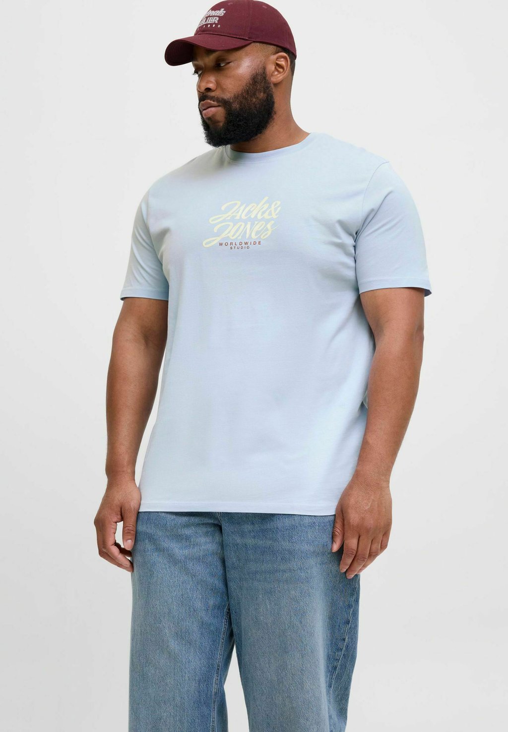 

Футболка с принтом Jack & Jones, светло-голубой