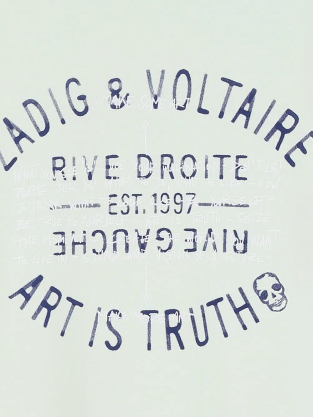 Футболка с принтом Zadig & Voltaire Kids, зеленый — фото 3
