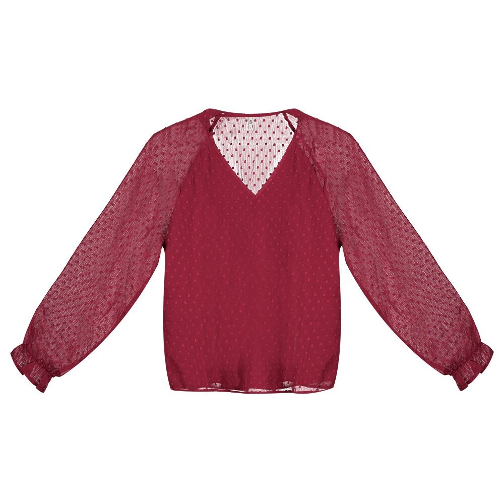

Футболка Jdy Dolly Long Sleeve V Neck, красный