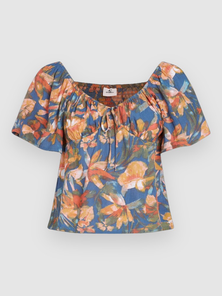 

Футболка O'Neill Hughes Woven T-Shirt, blue painted tropics, Синий, Футболка O'Neill Hughes Woven T-Shirt, blue painted tropics