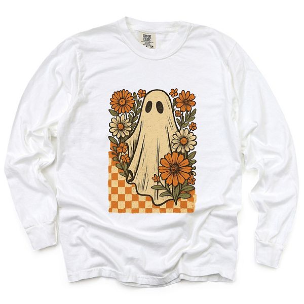 

Футболка с длинным рукавом Checkered ghost floral vintage Simply Sage Market, White, Белый, Футболка с длинным рукавом Checkered ghost floral vintage Simply Sage Market, White