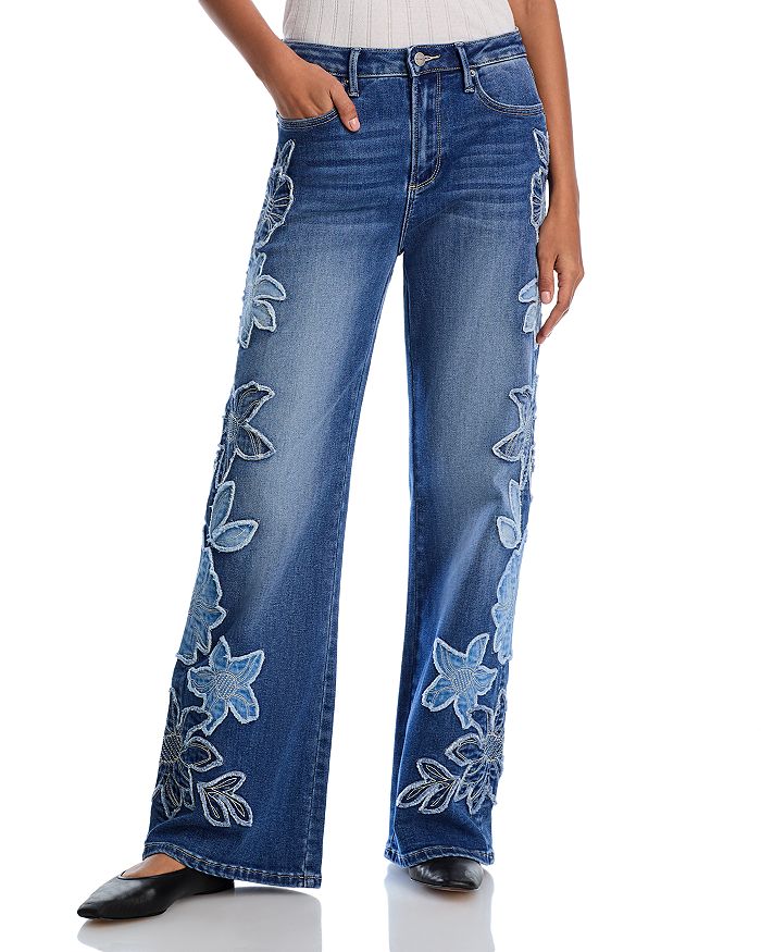 

Широкие джинсы Charlee x Denim Patch средней степени стирки Driftwood, синий