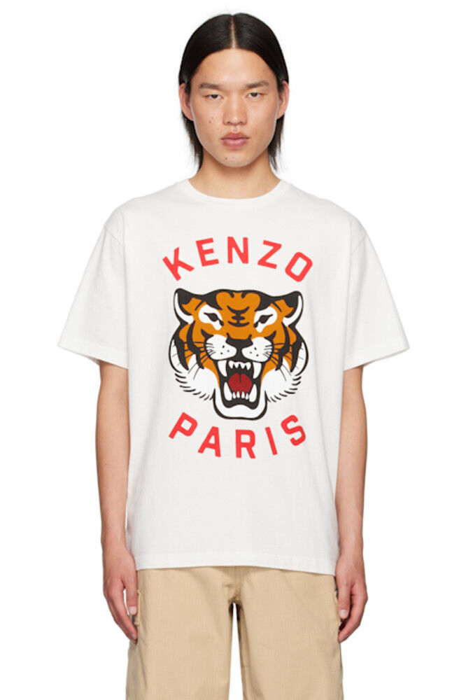 

Белая футболка Kenzo Paris Lucky Tiger