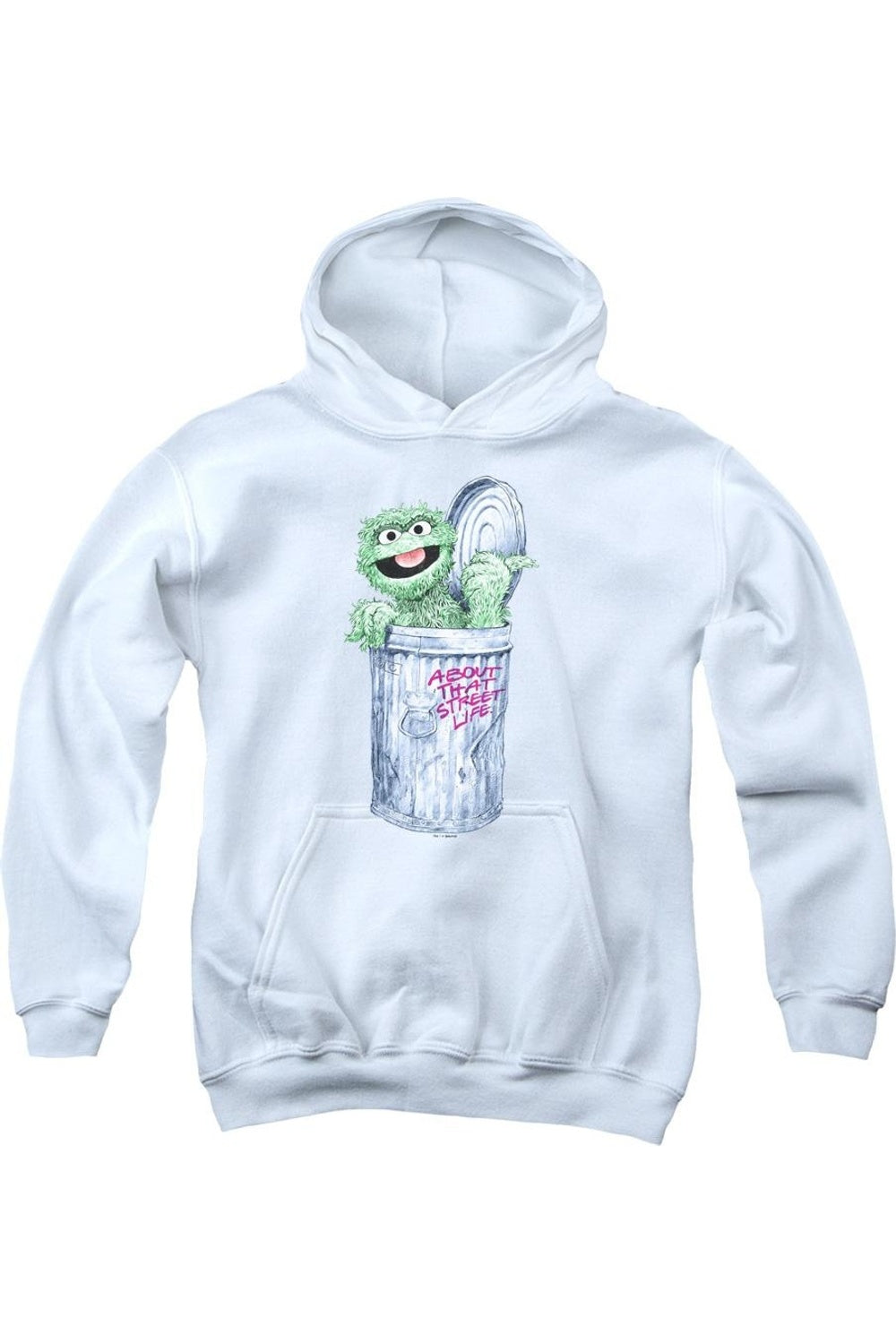 

Sesame Street Уличный стиль молодежная толстовка с капюшоном Gildan, белый