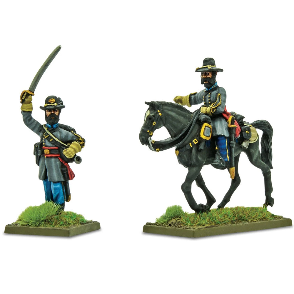 

Миниатюра Warlord Games Black Powder Epic Battles: ACW - Confederate Officers Advancing (foot & Mounted) B
