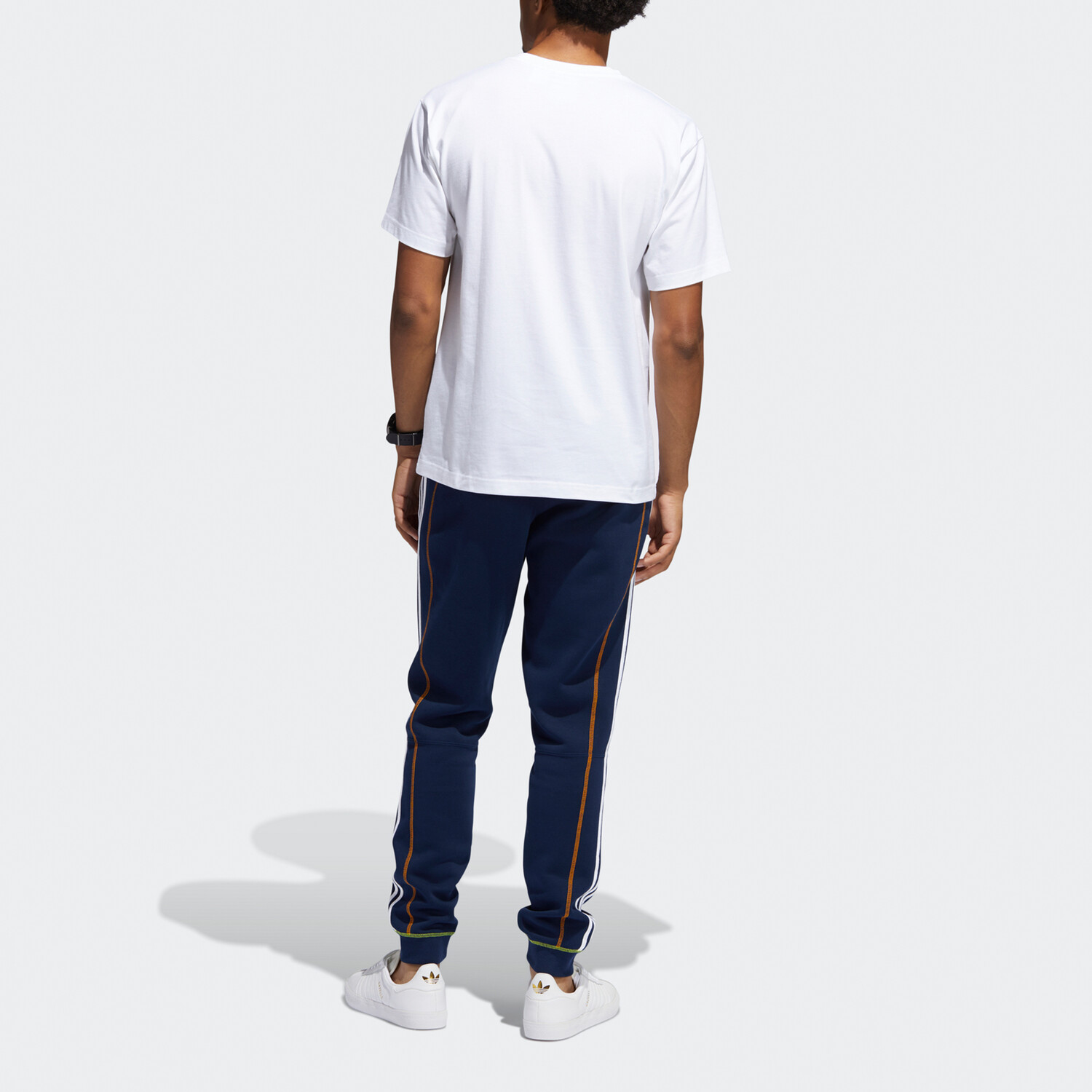 Футболка с язычком мужская белая Adidas Originals, белый — фото 3