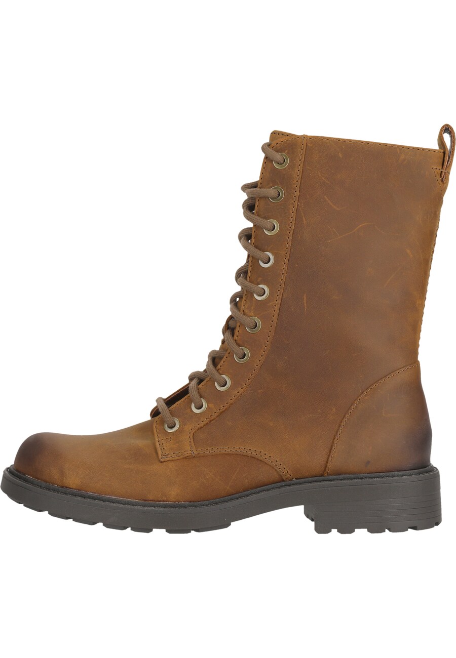 Ботинки женские CLARKS Orinoco2 Style кожаные высокие, коричневый — фото 2