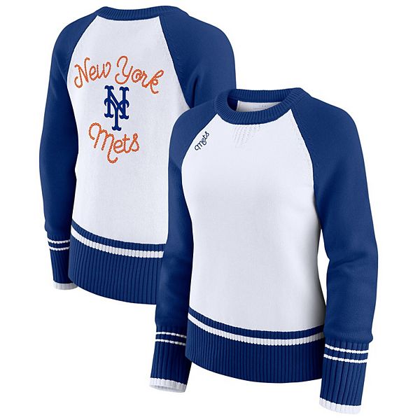 

Женский свитер New York Mets с цветными вставками и рукавом реглан Wear By Erin Andrews