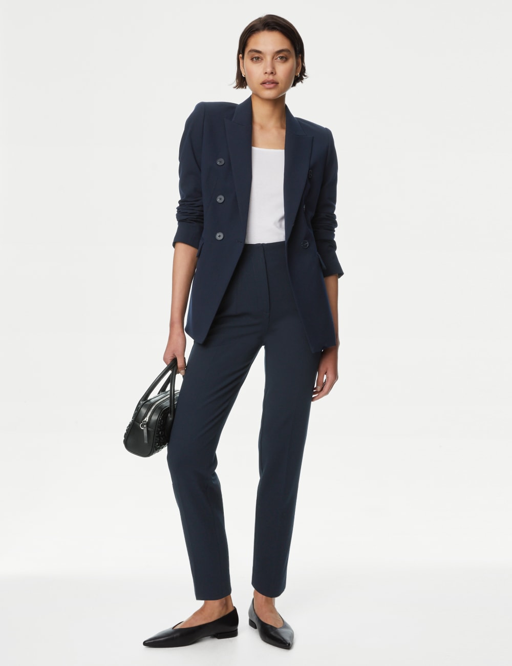 

Зауженные книзу брюки Grazer Marks & Spencer, цвет Midnight navy