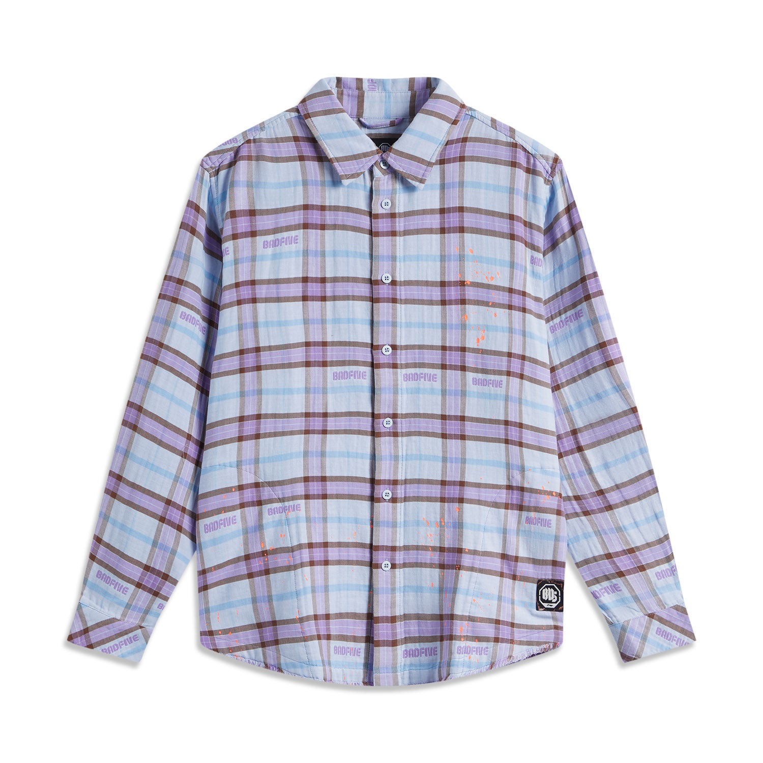 

Футболка BadFive мужская клетка LINING, фиолетовый