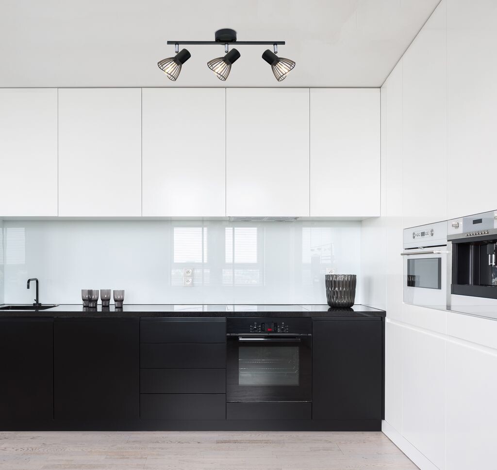 

Потолочный светильник Fly / Современный потолочный прожектор / Промышленный потолочный светильник / 3X40 Вт / E14 / Черный KAYANI