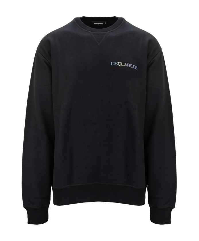 

Мужская толстовка-пуловер с разноцветным принтом Dsquared2, черный