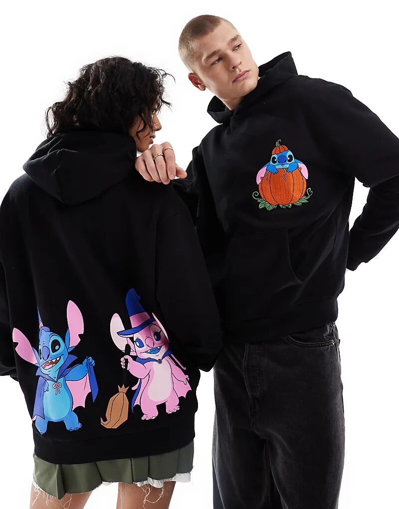 

Толстовка оверсайз Disney Halloween с принтом стежками черного цвета ASOS DESIGN