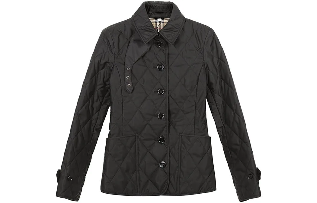 Куртка Burberry женская, черный лацканы, черный