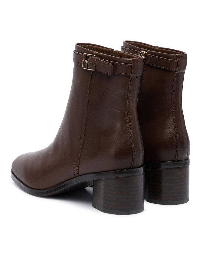 Ботильоны Th Buckle Riding Mid Heel Bootie FW0FW08859 Tommy Hilfiger, коричневый — фото 3