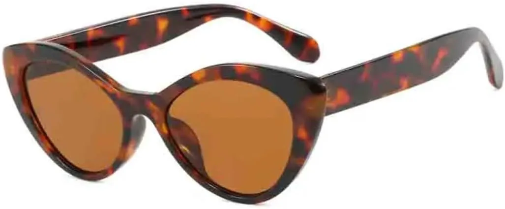 

Популярные модные солнцезащитные очки «кошачий глаз» для женщин, защищающие от УФ-излучения (UV400), модные солнцезащитные очки для мужчин VVTWSSW, Leopard Brown