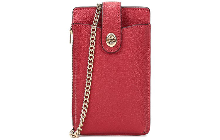 

COACH Сумка через плечо Turnlock Brand Logo, обычная женская красная