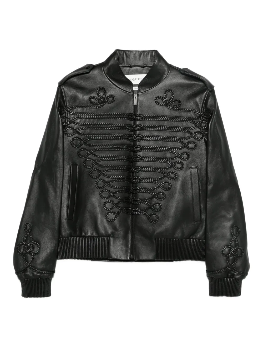 

Куртка с вышивкой Alexander Mcqueen, черный