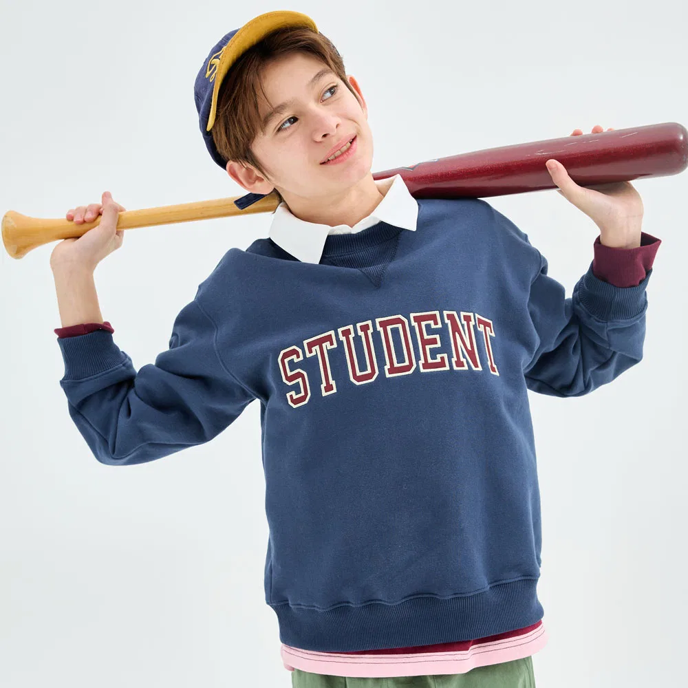 Детский свитшот Student тёмно-синий от Oopsmyboy