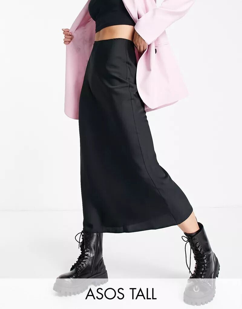 

Черная атласная юбка-комбинация асимметричного кроя ASOS DESIGN Tall, Черный, Черная атласная юбка-комбинация асимметричного кроя ASOS DESIGN Tall